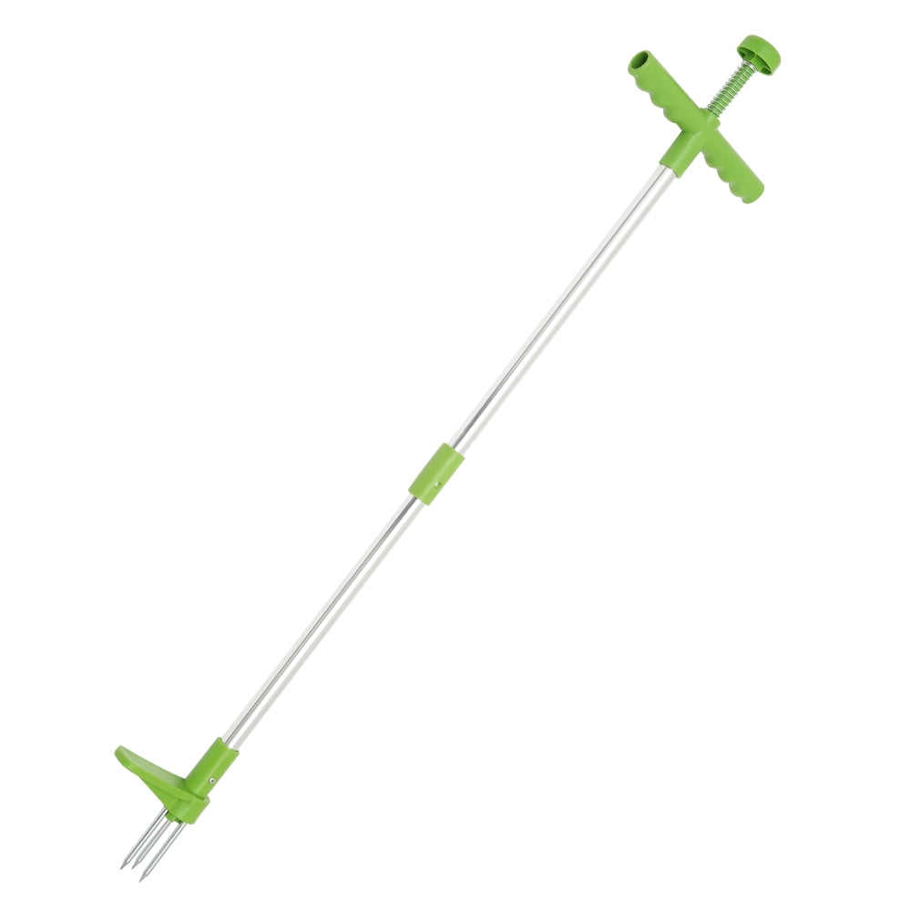 Root Removal Tool JACE Stand Up Weeder Reinforced Aluminum Alloy Pole Manual Remover Weed Puller Hand Tool with High Strength Foot Peda Manual Weeders