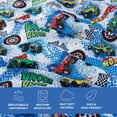 thumbnail image 6 of Today's Kids 2-Pack Monster Trucks Fitted Baby Crib Sheets Boy - Soft & Breathable Nursery Toddler Bed Sheets for Boys Elastic Edge Deep Pockets Machine Wash, Fits 28 x 52" Mattress, 2 Printed Sheets, 6 of 7