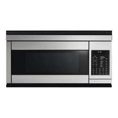 Fisher & Paykel - 1.1 Cu. Ft. Over-the-Counter Microwave - Black/brushed stainless steel