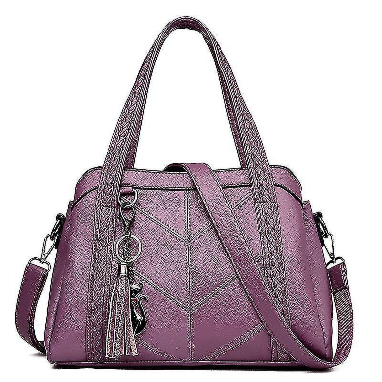 G Need Women Leather Handbags Women Tassel Luxury Handbags Women Bags De Good Purple Walmart
