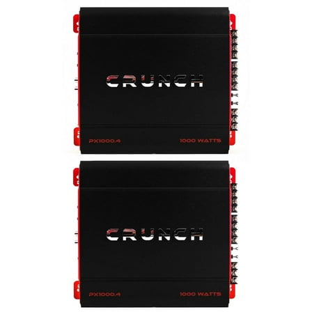 Crunch 4 Channel 1000 Watt Amp A/B Class Car Stereo Amplifier (2 Pack)