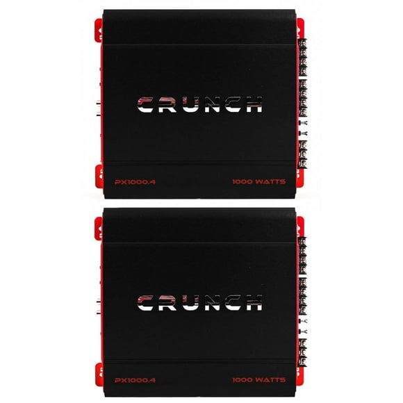 Crunch 4 Channel 1000 Watt Amp A/B Class Car Stereo Amplifier (2 Pack)
