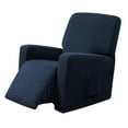 thumbnail image 5 of Elastic Reclining Couch Slip Cover Polyester Sofa Slipcover Dirt- Dark Blue, 5 of 8