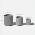 thumbnail image 4 of Veradek Demi Series Bundle - Three Piece Set of Plastic-Stone Planters - Gray, 4 of 10