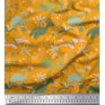 thumbnail image 1 of Soimoi Poly Georgette Fabric Leaves,Floral & Dinosaur Jungle Print Fabric by Yard 52 Inch Wide, 1 of 1