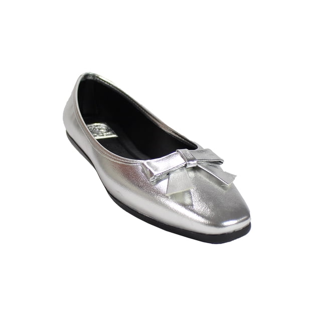 Flats Balerina Mujer Bolonia Plata Leon 424