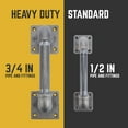 thumbnail image 5 of PIPE DECOR Barn Door Handle with Square Flange 10.5 In. L, 5 of 10