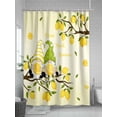 thumbnail image 5 of Summer Lemon Standard Shower Curtain Set, Waterproof Shower Curtains for Bathroom, Yellow Ombre Gnomes Farm Lemon Tree Washable Fabric Cloth Bath Curtain for Bathtub with Hooks 72x72 Inches, 5 of 6