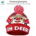 thumbnail image 4 of Deago LED Light Up Christmas Hat Beanie Knit Cap Colorful Lights Winter Snow Holiday Party Pom Pom Beanie Hats, 4 of 9