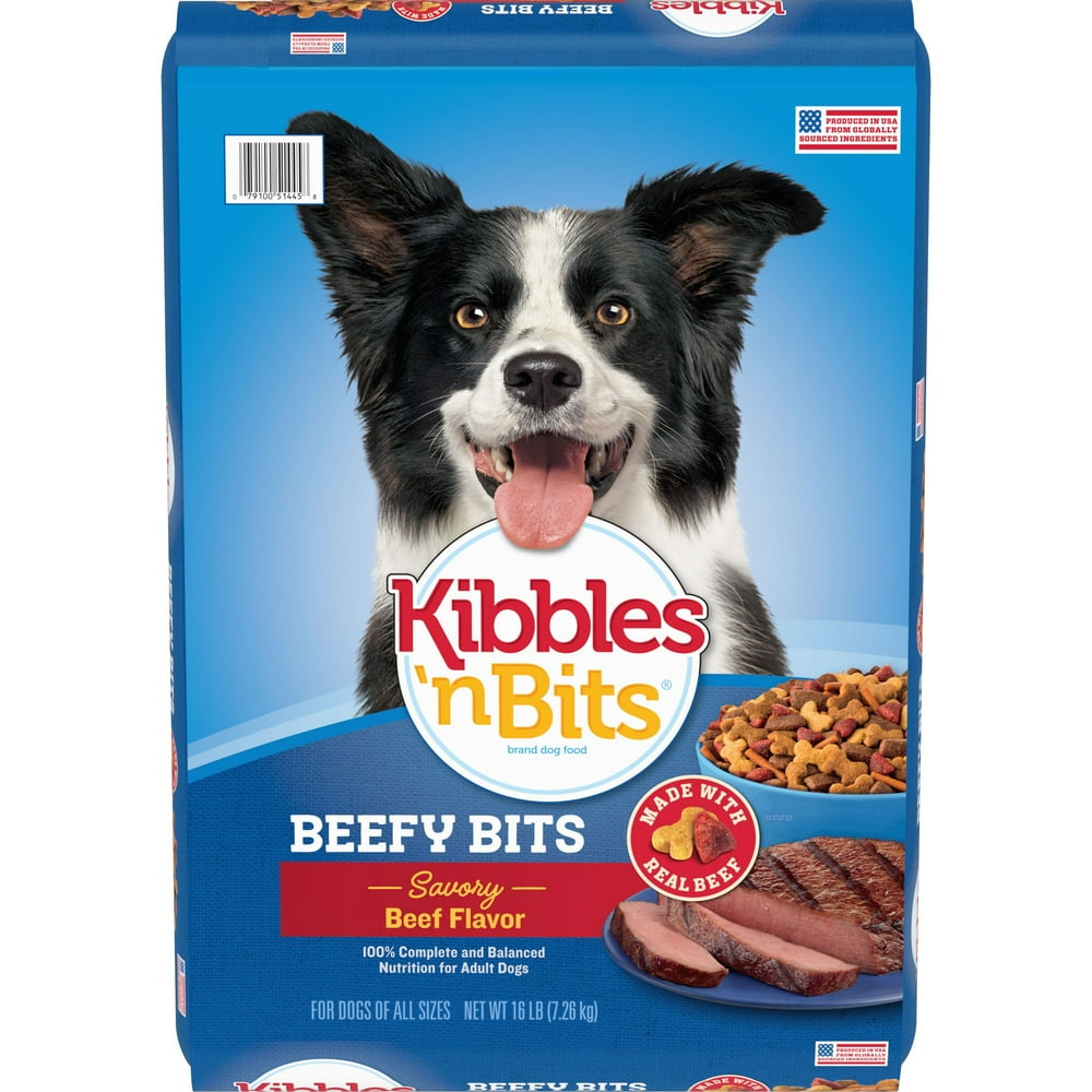 Kibbles 'n Bits Beefy Bits Dog Food, 16Pound
