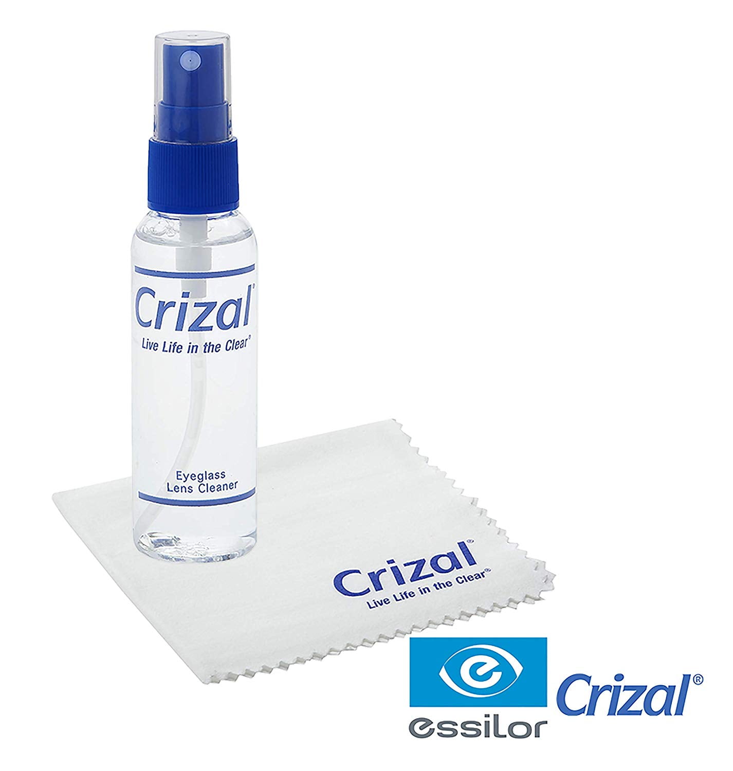 Crizal Lens Cleaner 2oz Spray w/Crizal cloth, 1 pack