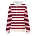 thumbnail image 4 of PuLe Hoodies Womens Casual Oversized Hoodies Striped Printed Plus Size Sweatshirts Long Sleeve Pullover Fall Clothes with Pocket, 4 of 7