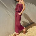 thumbnail image 5 of NMMUED 2 Piece Sets for Women Pants Sets Women 2 Piece Outfits Pajama Sets for Women 2 Piece Vacation Outfits for Women Tank Top and Pants Set Women, Red M, 5 of 9