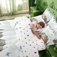 thumbnail image 5 of meiyoeat Watercolor Camping 7-Piece Twin Bedding For Boys,Fox Tent Print Bedding Comforter Set,Polkadot Reversible, 5 of 7