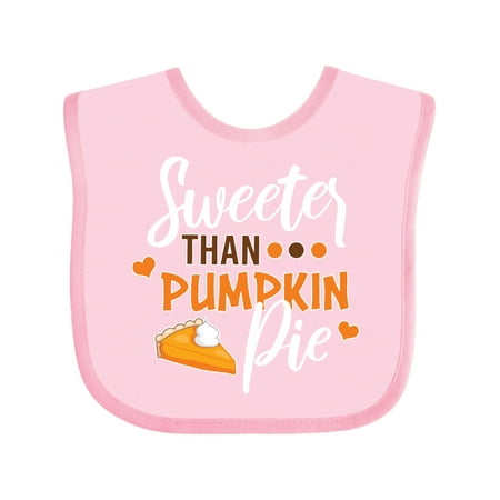 

Inktastic Thanksgiving Sweeter Than Pumpkin Pie Gift Baby Boy or Baby Girl Bib