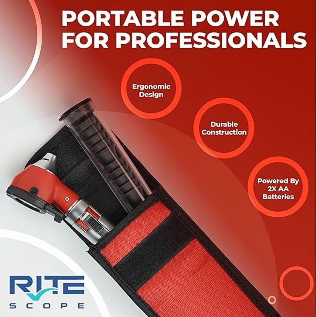 RiteScope Otoscope with Light - Compact Size - Red