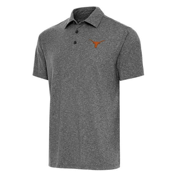 Men's Antigua  Heather Black Texas Longhorns Big & Tall Par 3 Polo