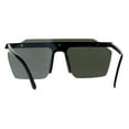 thumbnail image 4 of Mens Rimless Exposed Lens Color Mirror Plastic Frame Flat Top Sunglasses Black Mirror, 4 of 4