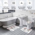 thumbnail image 6 of Purple Flower Bathroom Rugs Set Glass Bottle Floral Non Slip Absorbent Soft Bath Mats 3 Piece Set with Bathroom Rug, U-Shaped Floor Mat, Toilet Seat Cover Large Size, 6 of 9