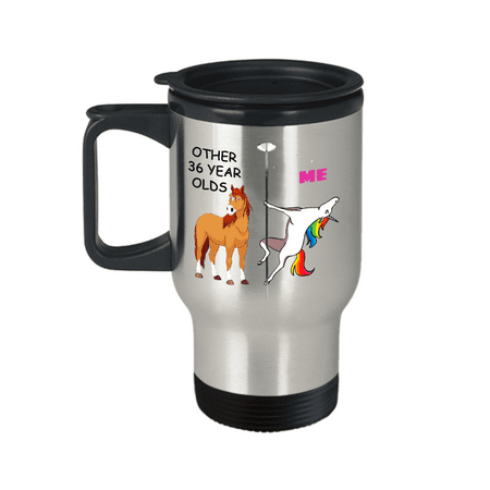 36th Birthday Gift for Women - Other 36 Year Olds Me Unicorn Coffee Mug - Premium 14 oz Travel Coffee Mug