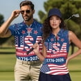 thumbnail image 2 of Jeiento 250th Anniversary Couple Golf Shirt Summer Sleeveless Tennis Tank Tops for Women or Mens Short Sleeve Golf Shirts Couples Matching Outfits, Women's XS, 2 of 7