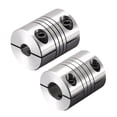 thumbnail image 3 of Uxcell Motor Shaft 7mm to 12mm Helical Beam Coupler Coupling 25mm Dia 30mm Length, 3 of 5