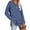 09# Blue, variant on TEMOFON Womens Casual Color Block Tunic Tops Long Sleeve T Shirts Round Neck With Pocket Blouses Black Sweatshirts