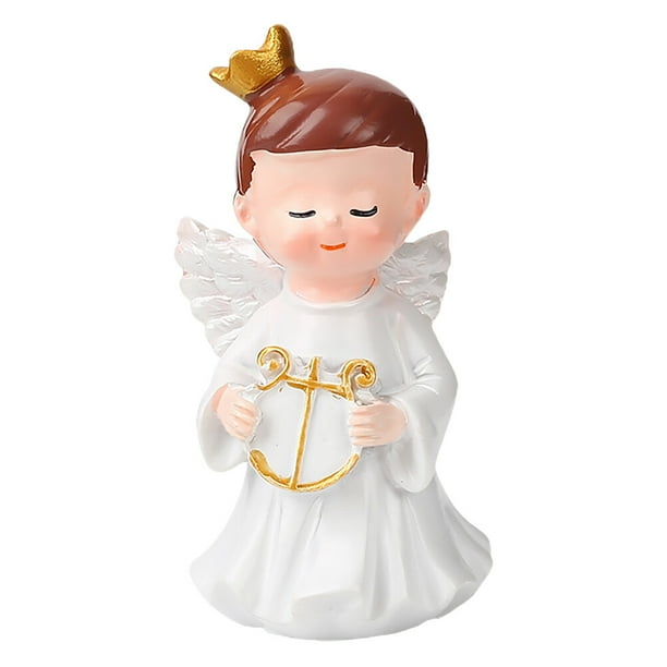 1 pieza de adorno de pastel en forma de ángel, decoración de postre para hornear encantador, suministro para fiesta de cumpleaños