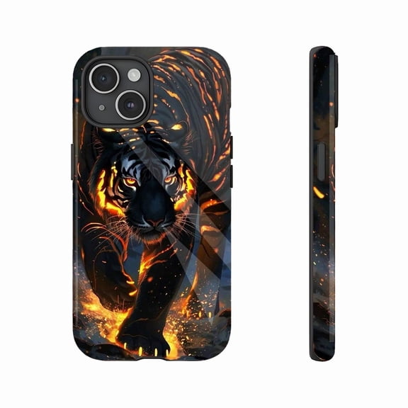 Flame Tiger iPhone Case for Trendsetters & Tech Enthusiasts - Stylish Durable Design with Bold Animal Art, Compatible with iPhone 11/12/13/14/15/16 (Pro Max/Plus)