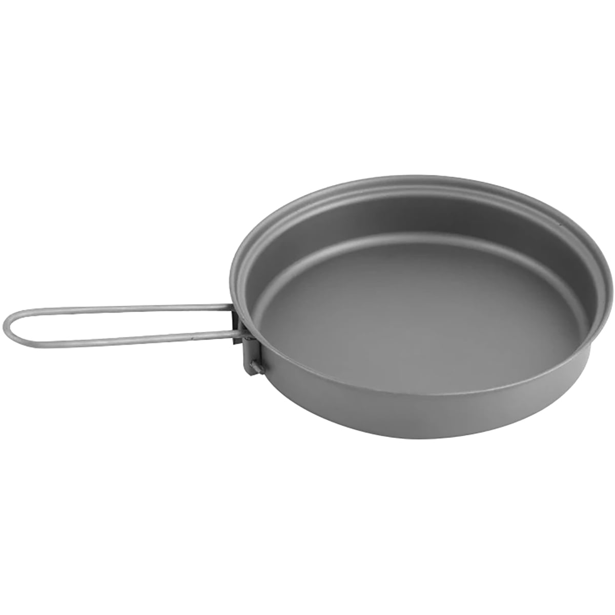 Outdoor Camping T3E9 Lightweight Titanium Frying Pan w/ Foldable Handle 33 5cm 