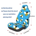 thumbnail image 2 of Lsque Flying Bees Pattern Car Seat Covers for Front Seats , Waterproof Seat Covers for Cars, Sporty Front Seat Covers,Car Seat Cover Protector Front Seats, 2 of 5