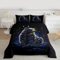 thumbnail image 2 of Feelyou 3D Rustic Bear Full Size Comforter Sets for Kids, Mystic Starry Sky Bedding Comforter Set, Glitter Gold Stars Reversible Bedding Sets, Breathable Home Decor, 3pcs, 2 of 8
