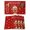 Red, variant on Merry Christmas Placemats Set of 6, Blue Winter Xmas Hat Deer Snowflake Placemats for Dining Table, Place Mats for Kitchen Tabletop, Waterproof Wipeable Dining Table Mats Set