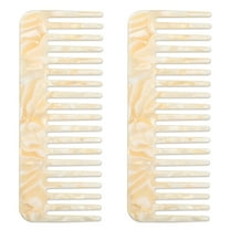 2 Pack Wide Comb White Detangling Combs Shower Combs Large Acetate Wide Tooth CombS for Curly, Wet, Dry, Straight, Thick and Long Hair,yellow
