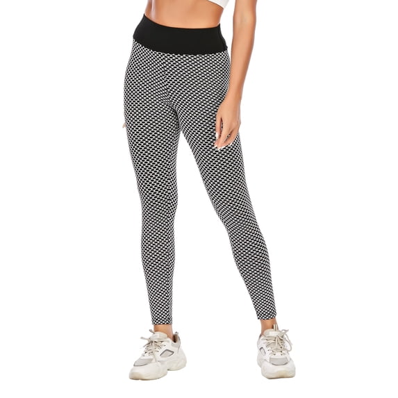 FANNYC High Waist Yoga Tights For Women Tummy Control Workout Running Activewear Elastic Waistband Quick-Drying Athletic Trousers Leggings Sweatpants Long