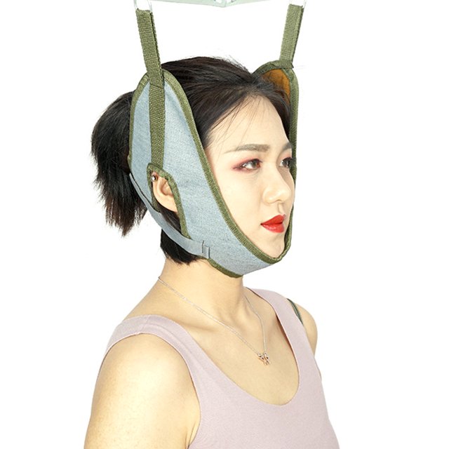 Tracción Del Cuello Camilla de corrección cervical para colgar accesorios médicos duraderos (gris)