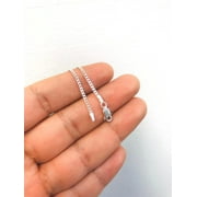 925 Sterling Silver Cuban Link Chain Necklace 20 Inches 1.8mm 3.5 g Cuban Curb Chain Necklace for Womens / Cadena Cuban Link en Plata para Mujer