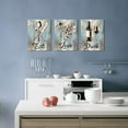 thumbnail image 4 of LyeArtork Home Kitchen Pictures Wall Art Vintage Utensils Canvas Prints Eat Love Drink Sign Paintings Teal Grey Artwork for Dining Room Decorations 12x16inchx3 pcs, 4 of 6