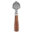 thumbnail image 1 of 51mm Bottomless Portafilter Stainless Steel 3 Ears Bottomless Filter Holder Portafilter with Wooden Handle for Coffee Machine Replacement Part Style 4, 1 of 12