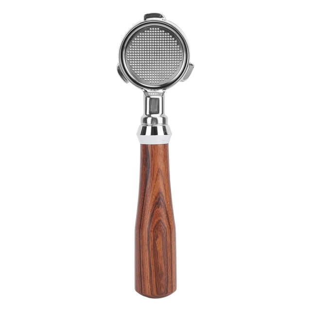 51mm Bottomless Portafilter Stainless Steel 3 Ears Bottomless Filter Holder Portafilter with Wooden Handle for Coffee Machine Replacement Part Style 4