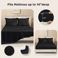 thumbnail image 6 of ANGENIA Black Comforter Sets Queen - 7 Pieces Bed in a Bag Queen Fluffy Lightweight Boho Tufted Bed Sets with Comforter, Sheets, Pillowcases & Shams, 6 of 7