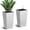 White, variant on Self-Watering Planters Set of 2 22.5" Tall Large Flower Pots with Water Level Monitor Drainage 2 pack memory direct plastic style Black
