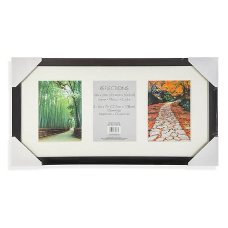 Frame - Linear - Black - 10 x 20 - Holds Three 5 x 7 Photos