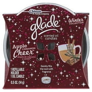 Glade Apple Cinnamon Cheer Scented Oil Candle Starter Kit, 2 pc