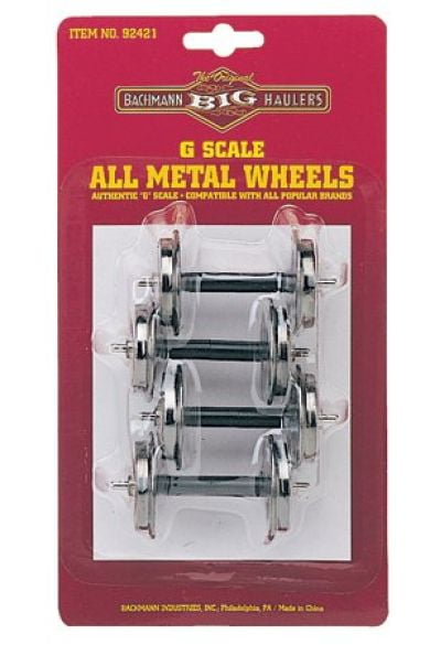 Bachmann Big Haulers 92421 Larger Metal Wheel Set of 4 G Scale 