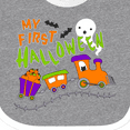 thumbnail image 4 of Inktastic My First Halloween- Train with Pumpkins, Bats, Cat,and Ghost Boys or Girls Baby Bib, 4 of 4