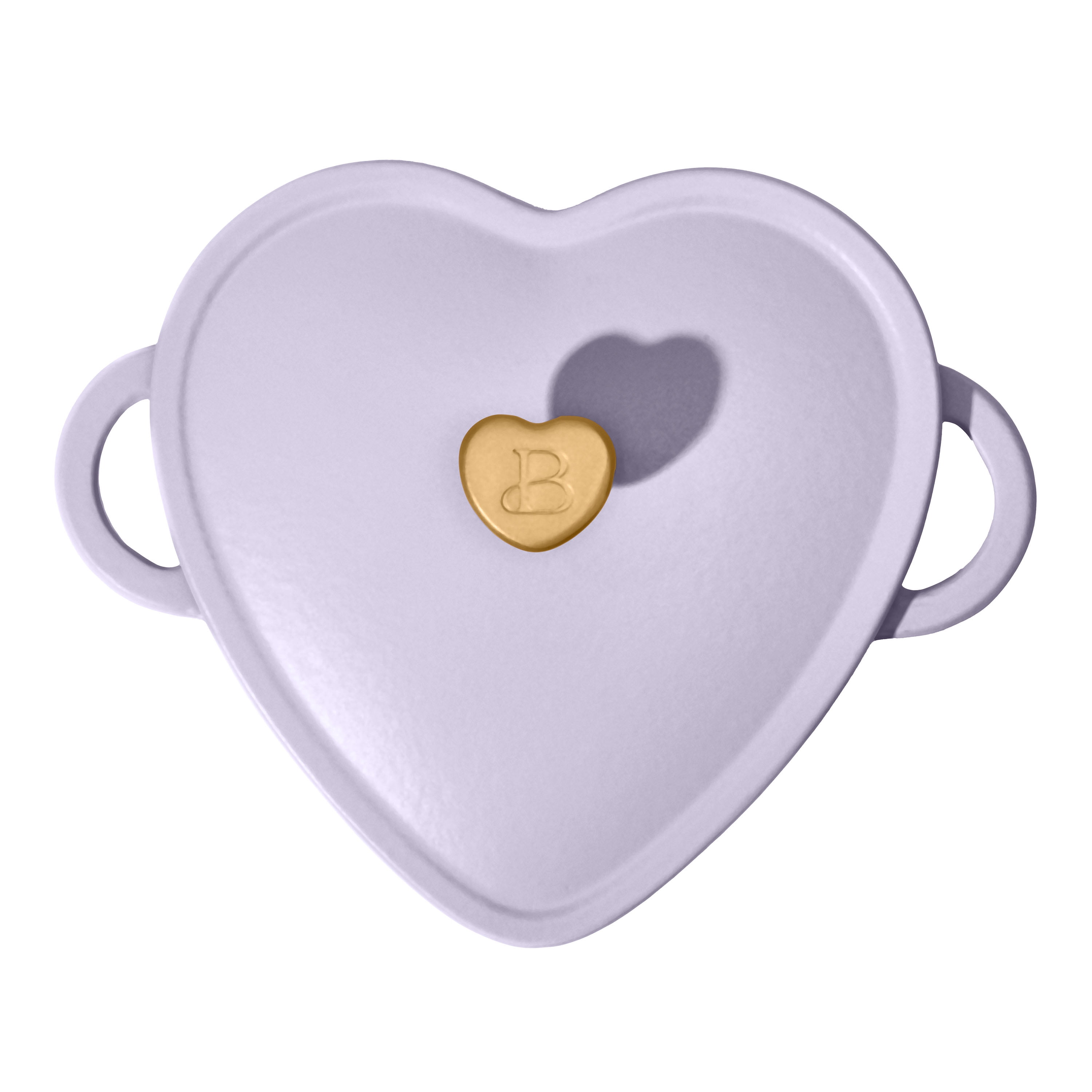Beautiful 2QT Cast Iron Heart Dutch Oven, Lavender by Drew Barrymore