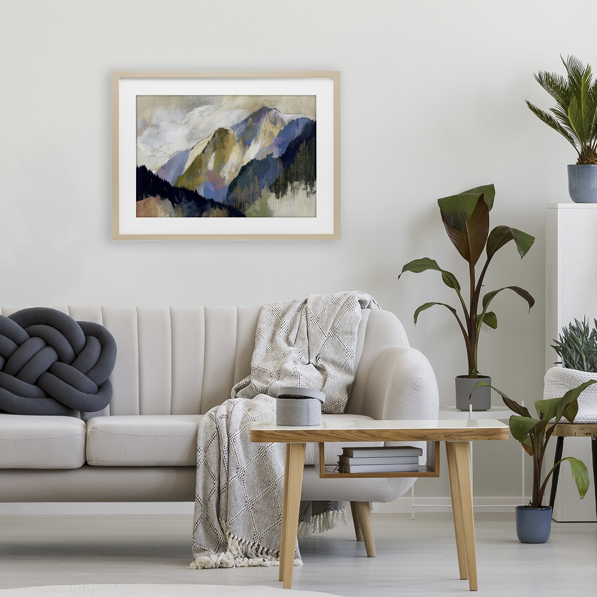 Stupell Industries Mountain Forest Landscape Birch Framed Print Under Glass, design by Chromatic Storm Studio