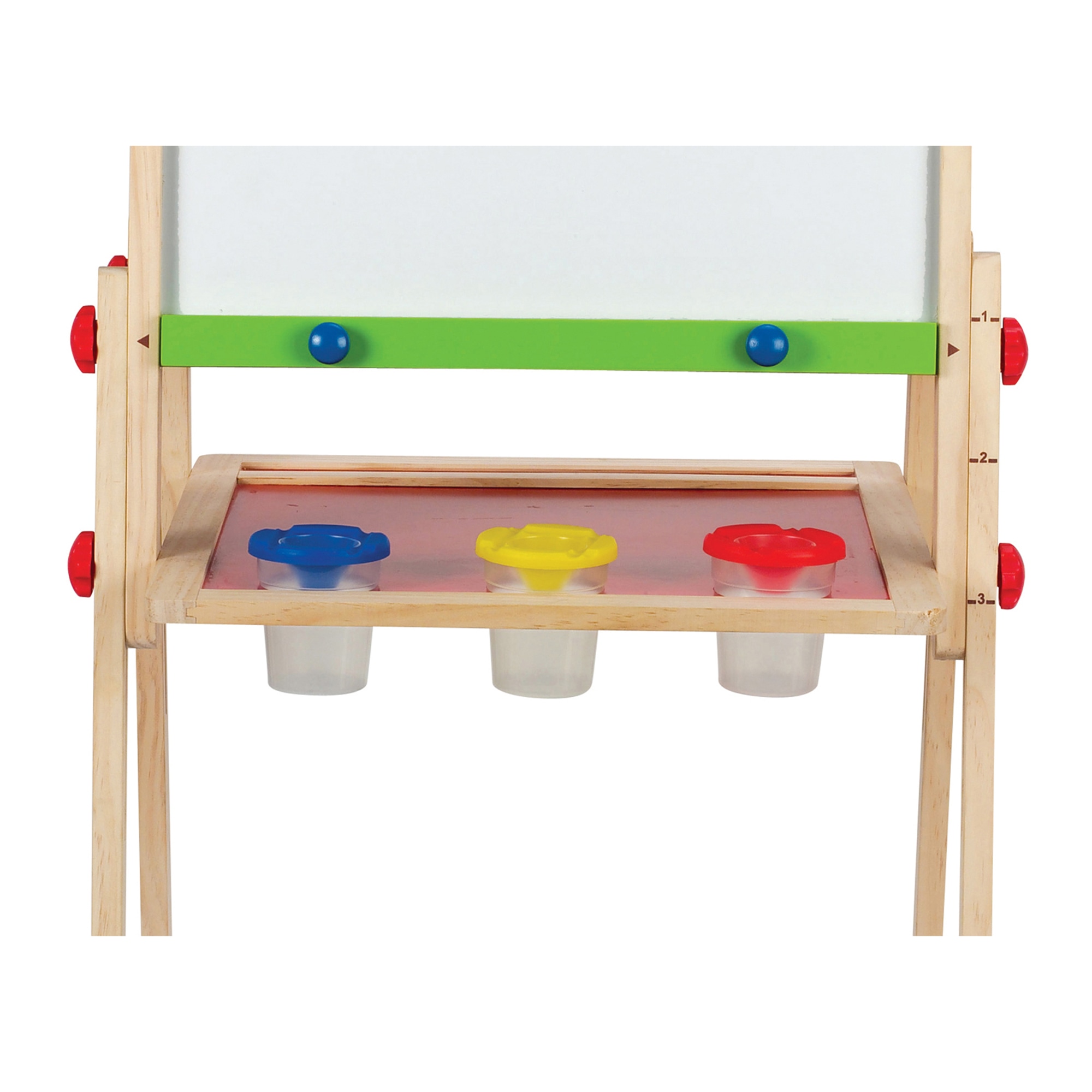 Hape All-in-One Double-Sided Art Easel w/ Paper Roll & Accessories, Blackboard & Magnetic Whiteboard - image 4 of 6