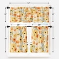 thumbnail image 5 of Watercolor Floral Kitchen Curtains Yellow Window Curtains Valance and Tier Set 36 Inch, Farmhouse Flowers Rod Pocket Short Tier Curtain, Rustic Small Cafe Curtains for Kitchen Decor, 5 of 6